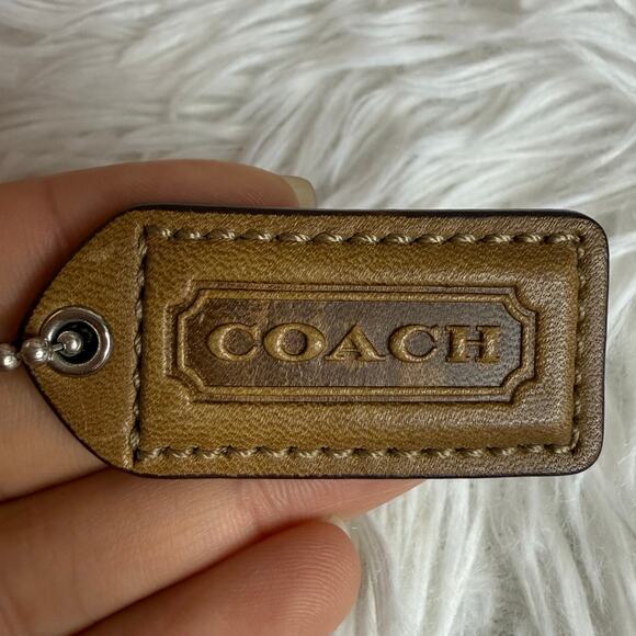 1.5" y2k COACH Vintage Fob Bag Charm Hang tag Hangtag - Picture 1 of 2